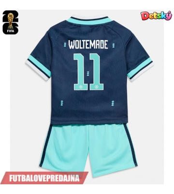 Lacne Dětský Futbalové dres Nemecko Nick Woltemade #11 MS 2026 Krátky Rukáv - Preč (+ trenírky)